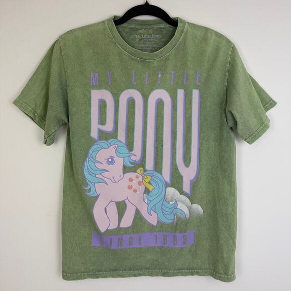 My Little Pony Tops - My Little Pony Womens Since 1983 Crewneck Retro Stonewash Green T-Shirt Medium